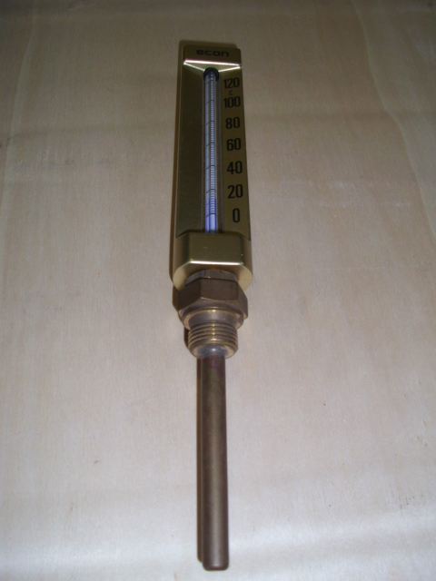 Dompel thermometer 150x35mm 1/2"recht (Econosto)